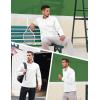 imageTACVASEN Mens Quarter Zip Pullover Sweatshirts Lightweight Fleece Lined Thermal Sweatshirts 14 Zip Golf SweatersWhite