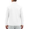 imageTACVASEN Mens Quarter Zip Pullover Sweatshirts Lightweight Fleece Lined Thermal Sweatshirts 14 Zip Golf SweatersWhite