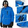 imageTACVASEN Mens Ski Snowboard Jacket Warm Winter Windproof Hiking Fishing Travel Fleece Lined Jacket Hooded with PocketsBlue
