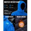 imageTACVASEN Mens Ski Snowboard Jacket Warm Winter Windproof Hiking Fishing Travel Fleece Lined Jacket Hooded with PocketsBlue
