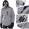 imageTACVASEN Mens Ski Snowboard Jacket Warm Winter Windproof Hiking Fishing Travel Fleece Lined Jacket Hooded with PocketsLight Grey
