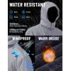 imageTACVASEN Mens Ski Snowboard Jacket Warm Winter Windproof Hiking Fishing Travel Fleece Lined Jacket Hooded with PocketsLight Grey