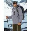 imageTACVASEN Mens Ski Snowboard Jacket Warm Winter Windproof Hiking Fishing Travel Fleece Lined Jacket Hooded with PocketsLight Grey