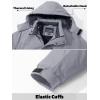 imageTACVASEN Mens Ski Snowboard Jacket Warm Winter Windproof Hiking Fishing Travel Fleece Lined Jacket Hooded with PocketsLight Grey