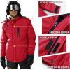 imageTACVASEN Mens Ski Snowboard Jacket Warm Winter Windproof Hiking Fishing Travel Fleece Lined Jacket Hooded with PocketsRed