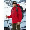 imageTACVASEN Mens Ski Snowboard Jacket Warm Winter Windproof Hiking Fishing Travel Fleece Lined Jacket Hooded with PocketsRed