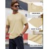 imageTACVASEN Mens TShirts Short Sleeve UPF50 Mositure Wicking Shirts Lightweight Cooling Crew Neck TshirtLight Apricot