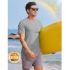 imageTACVASEN Mens TShirts Short Sleeve UPF50 Mositure Wicking Shirts Lightweight Cooling Crew Neck TshirtLight Grey