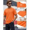 imageTACVASEN Mens TShirts Short Sleeve UPF50 Mositure Wicking Shirts Lightweight Cooling Crew Neck TshirtOrange