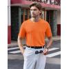 imageTACVASEN Mens TShirts Short Sleeve UPF50 Mositure Wicking Shirts Lightweight Cooling Crew Neck TshirtOrange