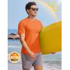 imageTACVASEN Mens TShirts Short Sleeve UPF50 Mositure Wicking Shirts Lightweight Cooling Crew Neck TshirtOrange