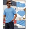 imageTACVASEN Mens TShirts Short Sleeve UPF50 Mositure Wicking Shirts Lightweight Cooling Crew Neck TshirtSky Blue