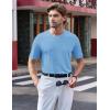 imageTACVASEN Mens TShirts Short Sleeve UPF50 Mositure Wicking Shirts Lightweight Cooling Crew Neck TshirtSky Blue
