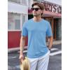 imageTACVASEN Mens TShirts Short Sleeve UPF50 Mositure Wicking Shirts Lightweight Cooling Crew Neck TshirtSky Blue