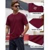 imageTACVASEN Mens TShirts Short Sleeve UPF50 Mositure Wicking Shirts Lightweight Cooling Crew Neck TshirtWine Red