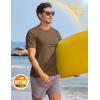 imageTACVASEN Mens TShirts Short Sleeve UPF50 Mositure Wicking Shirts Lightweight Cooling Crew Neck TshirtWolfbrown