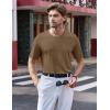 imageTACVASEN Mens TShirts Short Sleeve UPF50 Mositure Wicking Shirts Lightweight Cooling Crew Neck TshirtWolfbrown
