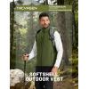 imageTACVASEN Mens Windproof Lightweight Vest Waterproof with Pockets Softshell Sleeveless Fleece Jacket for Hiking GolfArmy Green