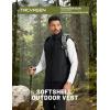 imageTACVASEN Mens Windproof Lightweight Vest Waterproof with Pockets Softshell Sleeveless Fleece Jacket for Hiking GolfBlack