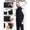 imageTACVASEN Mens Windproof Lightweight Vest Waterproof with Pockets Softshell Sleeveless Fleece Jacket for Hiking GolfBlack