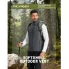 imageTACVASEN Mens Windproof Lightweight Vest Waterproof with Pockets Softshell Sleeveless Fleece Jacket for Hiking GolfDark Grey