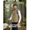 imageTACVASEN Mens Windproof Lightweight Vest Waterproof with Pockets Softshell Sleeveless Fleece Jacket for Hiking GolfKhaki