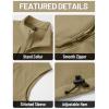 imageTACVASEN Mens Windproof Lightweight Vest Waterproof with Pockets Softshell Sleeveless Fleece Jacket for Hiking GolfKhaki