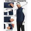 imageTACVASEN Mens Windproof Lightweight Vest Waterproof with Pockets Softshell Sleeveless Fleece Jacket for Hiking GolfNavy