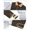 imageTACVASEN Mens Winter Jacket Sherpa Fleece Lined Cargo Coat Warm Thick Trucker Jacket with Multi PocketsBrown