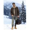 imageTACVASEN Mens Winter Jacket Sherpa Fleece Lined Cargo Coat Warm Thick Trucker Jacket with Multi PocketsBrown