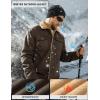 imageTACVASEN Mens Winter Jacket Sherpa Fleece Lined Cargo Coat Warm Thick Trucker Jacket with Multi PocketsBrown