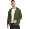 imageTACVASEN Mens Zip Up Hoodie Fleece Lined Hoodie Jacket Men Full Zip Sweatshirts Outdoor Thermal Athletic HoodiesArmy Green