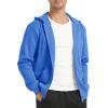 imageTACVASEN Mens Zip Up Hoodie Fleece Lined Hoodie Jacket Men Full Zip Sweatshirts Outdoor Thermal Athletic HoodiesAzure