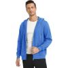 imageTACVASEN Mens Zip Up Hoodie Fleece Lined Hoodie Jacket Men Full Zip Sweatshirts Outdoor Thermal Athletic HoodiesAzure