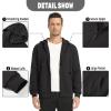 imageTACVASEN Mens Zip Up Hoodie Fleece Lined Hoodie Jacket Men Full Zip Sweatshirts Outdoor Thermal Athletic HoodiesBlack