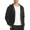 imageTACVASEN Mens Zip Up Hoodie Fleece Lined Hoodie Jacket Men Full Zip Sweatshirts Outdoor Thermal Athletic HoodiesBlack