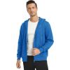 imageTACVASEN Mens Zip Up Hoodie Fleece Lined Hoodie Jacket Men Full Zip Sweatshirts Outdoor Thermal Athletic HoodiesBlue Green