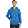 imageTACVASEN Mens Zip Up Hoodie Fleece Lined Hoodie Jacket Men Full Zip Sweatshirts Outdoor Thermal Athletic HoodiesBlue Green