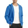 imageTACVASEN Mens Zip Up Hoodie Fleece Lined Hoodie Jacket Men Full Zip Sweatshirts Outdoor Thermal Athletic HoodiesBlue Green