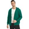 imageTACVASEN Mens Zip Up Hoodie Fleece Lined Hoodie Jacket Men Full Zip Sweatshirts Outdoor Thermal Athletic HoodiesE Green
