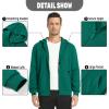 imageTACVASEN Mens Zip Up Hoodie Fleece Lined Hoodie Jacket Men Full Zip Sweatshirts Outdoor Thermal Athletic HoodiesE Green