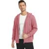imageTACVASEN Mens Zip Up Hoodie Fleece Lined Hoodie Jacket Men Full Zip Sweatshirts Outdoor Thermal Athletic HoodiesGrey Pink