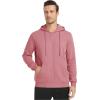 imageTACVASEN Mens Zip Up Hoodie Fleece Lined Hoodie Jacket Men Full Zip Sweatshirts Outdoor Thermal Athletic HoodiesGrey Pink