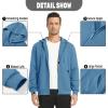 imageTACVASEN Mens Zip Up Hoodie Fleece Lined Hoodie Jacket Men Full Zip Sweatshirts Outdoor Thermal Athletic HoodiesHaze Blue