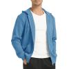 imageTACVASEN Mens Zip Up Hoodie Fleece Lined Hoodie Jacket Men Full Zip Sweatshirts Outdoor Thermal Athletic HoodiesHaze Blue