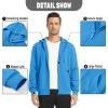 imageTACVASEN Mens Zip Up Hoodie Fleece Lined Hoodie Jacket Men Full Zip Sweatshirts Outdoor Thermal Athletic HoodiesIce Blue