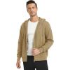 imageTACVASEN Mens Zip Up Hoodie Fleece Lined Hoodie Jacket Men Full Zip Sweatshirts Outdoor Thermal Athletic HoodiesKhaki