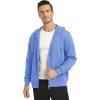 imageTACVASEN Mens Zip Up Hoodie Fleece Lined Hoodie Jacket Men Full Zip Sweatshirts Outdoor Thermal Athletic HoodiesLight Blue