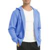 imageTACVASEN Mens Zip Up Hoodie Fleece Lined Hoodie Jacket Men Full Zip Sweatshirts Outdoor Thermal Athletic HoodiesLight Blue