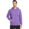 imageTACVASEN Mens Zip Up Hoodie Fleece Lined Hoodie Jacket Men Full Zip Sweatshirts Outdoor Thermal Athletic HoodiesLight Purple